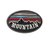 Mountain Montagne Montagnes - Ecusson thermocollant patches appliques, Taille: 5,4 x 3,5 cm