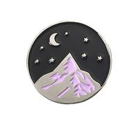 Mountain Moon Star Round Émail Épinglettes Étiquette Épinglettes Badges Veste Chemises Sac Décor Durable et utile