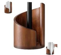 Mountain Paper Towel Holder Porte-essuie-tout en bois avec support en métal, arrachement facile à une main, pour rouleaux Jumbo et Megar