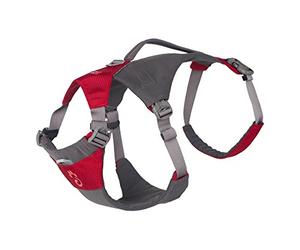 Mountain Paws Harnais réfléchissant réglable Anti-étranglement pour Chien avec poignée pour la Course, la Marche et la randonnée, Rouge, Taille L