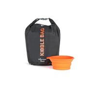 Mountain Paws Sac à croquettes pour Voyage | Fermeture par Le Dessus Enroulable | Bec verseur | Étanche et Anti-odeurs | Bol Alimentaire Pliable Inclus, capacité de 6 l