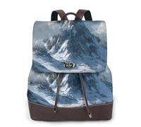 Mountain Peak Sac à dos pour femme imperméable antivol léger en cuir PU tendance en nylon Sac à dos d'école Sac à dos de voyage