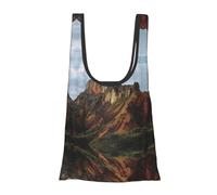 Mountain Peak Sac d'épicerie pliable réutilisable et léger pour les courses, les voyages, la plage, respectueux de l'environnement
