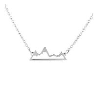 Mountain Peak Stack Pendentif Creux Collier Chaîne Claviculaire Femmes 'S Bijoux Cadeau, Argent NouveautéAttrayant