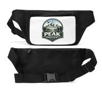 Mountain Peak Wildlife Observation Scene Sac banane unisexe Noir