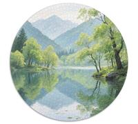 Mountain Peaks And Trees by The Lake Puzzle 1000 Pièces Educa Jouet En Bois Cadeau Unique Décoration Intérieure Scenery Jeu Éducatif Challenge Toy Adultes Et Enfants À Partir De 14 Ans 1000pcs (67.5x6