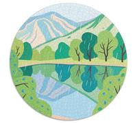 Mountain Peaks And Trees by The Lake Puzzle 1000 Pièces Educa Jouet En Bois Divertissement Créatif De L'art De La Décoration Scenery Jeu Éducatif Challenge Toy Adultes & Enfants Des 14 Ans 1000pcs (67