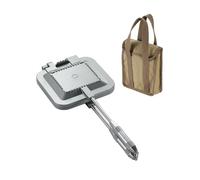 Mountain Pie Maker Cast Iron Multi-Put Camping Breakfast Press Pan Pan de camp Sandwich Maker TT1315 Sandwich sable chaud Brûler à gaz simple Flame ouverte ALLIA (with storage bag)