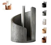 Mountain Porte-serviettes en papier 2026 en bois de manguier avec base en fer, fonctionnement à une main, convient aux rouleaux jumbo, porte-serviettes moderne pour comptoir de cuisine et salle de