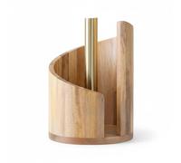 Mountain Porte-serviettes en papier en bois de manguier et fer pour comptoir de cuisine, se déchire à une main, peut contenir des rouleaux géants, support de décoration d'intérieur rustique (#3)