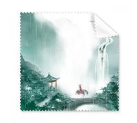 Mountain Rain Mo Chinois Aquarelle Lunettes Chiffon Chiffon de Nettoyage Cadeau Nettoyant pour écran de téléphone 5 pcs