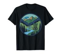 Mountain River Disc Golf Scene Panier à Disque Volant T-Shirt