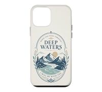 Mountain River Faith Verse Deep Waters Comfort Citation Coque pour iPhone 12 Mini