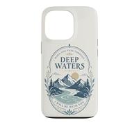 Mountain River Faith Verse Deep Waters Comfort Citation Coque pour iPhone 13 Pro