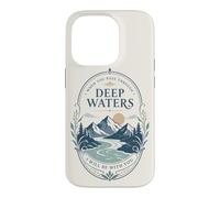 Mountain River Faith Verse Deep Waters Comfort Citation Coque pour iPhone 14 Pro