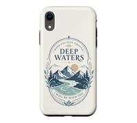 Mountain River Faith Verse Deep Waters Comfort Citation Coque pour iPhone XR