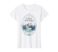 Mountain River Faith Verse Deep Waters Comfort Citation T-Shirt Graphique avec Valeur