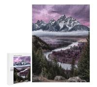 Mountain River Landscape -1 Puzzle 1000 Pièces Educa Jouet en Bois Cadeau Unique Décoration Intérieure Jeu Éducatif Challenge Toy Adultes Et Enfants À Partir De 14 Ans 500 PCS