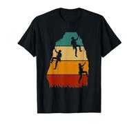 Mountain Rock Climbing Mens Boys Climbing T-Shirt