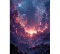 Mountain Sky Adult Jigsaw Puzzle 1000 Pieces,Classic Jigsaw Puzzle for Teenagers, Boys and Girls, with Sturdy, Tightly Packed Pieces,Letters on The Back,38x52cm