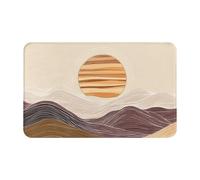 Mountain Sun Line Drawingsupernatural Symbols Black Printing 1 pièce Serviette de plage en velours peau de pêche à séchage rapide surdimensionnée 140 x 70 cm pour adultes, serviette super absorbante