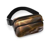 Mountain Sunrise Sac banane pour homme et femme - Réglable - Style décontracté - Pour voyage, sport, randonnée - Blanc - 20,1 x 13 cm, blanc, 7.9x5.1inches
