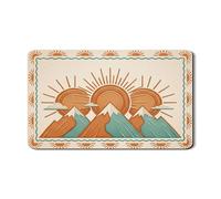 Mountain Sunrise Tapis de séchage à vaisselle pour comptoir de cuisine, tapis en caoutchouc absorbant rustique inspiré de la nature, tapis de séchage décoratif en cuir synthétique 30,5 x 50,8 cm