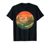 Mountain Sunset Disc Panier de Golf en Forme de Disque Volant T-Shirt