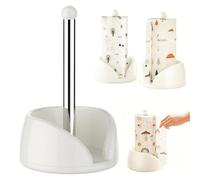 Mountain Support rotatif pour comptoir de cuisine, support de serviettes en papier avec support en fer, design en spirale pour rouleaux standard et jumbo, organiseur de comptoir à une main