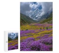 Mountain Valley Flowers Hike Puzzle 1000 Pièces Educa Jouet en Bois Cadeau Unique Décoration Intérieure Jeu Éducatif Challenge Toy Adultes Et Enfants À Partir De 14 Ans 1000 PCS