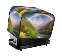 Mountain Valley Housse de grille-pain arc-en-ciel pour machine à pain 2 tranches Housse matelassée anti-poussière pour petit appareil de cuisine