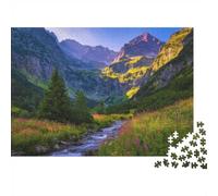 Mountain Valley Senior Puzzles 1000 Pièces Recy utumn Creek Jigsaw Puzzles Puzzle Jeu Accessoires Family Temps de Jeu Éducatif Jeu Défi Gift 38x26cm/1000 Pièces