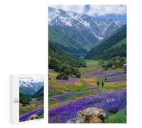 Mountain Valley with Flowers Puzzle 1000 Pièces Educa Jouet en Bois Cadeau Unique Décoration Intérieure Jeu Éducatif Challenge Toy Adultes Et Enfants À Partir De 14 Ans 1000 PCS
