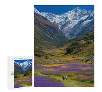 Mountain Valley with Flowers Puzzle 1000 Pièces Educa Jouet en Bois Cadeau Unique Décoration Intérieure Jeu Éducatif Challenge Toy Adultes Et Enfants À Partir De 14 Ans 500 PCS