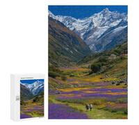 Mountain Valley with Flowers Puzzle 1000 Pièces Educa Jouet en Bois Cadeau Unique Décoration Intérieure Jeu Éducatif Challenge Toy Adultes Et Enfants À Partir De 14 Ans 300 PCS