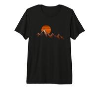 Mountain View Hiker Mountain Sunrise Randonnée T-Shirt Haut de Gamme