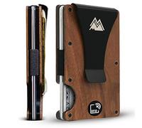 Mountain Voyage Co - Porte-Cartes de crédit Minimaliste pour Homme, Bois de Noyer, Minimaliste