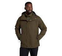 Mountain Warehouse Alaskan Veste imperméable 3 en 1 pour homme - Manteau respirant avec coutures thermocollées et isolation en microfibre - Automne et hiver, temps humide, marche et plein air, kaki,