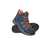 Mountain Warehouse Boots Hommes Adventurer - Chaussures imperméables, Textile & synthétique, adhérence supplémentaire - Chaussures pour la randonnée et Les treks Bleu Brillant 47