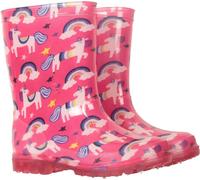 Mountain Warehouse - Bottes en caoutchouc pour enfants "Splash", licorne et arc-en-ciel MW2220 (29 UE) (Rose vif)