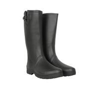 Mountain Warehouse Bottes en Caoutchouc pour Hommes - Hauteur de 40cm, Chaussures 100% Caoutchouc, Chaussures durables de Pluie, Doublure en Coton, faciles à Nettoyer Noir 43