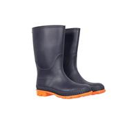 Mountain Warehouse Bottes Plain Wellington de Pluie à Semelle Solide pour Enfant - Revêtement en PVC - Doublure en Jersey Souple - pour école, Marche, extérieur Orange Brulée 32