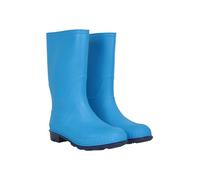 Mountain Warehouse Bottes Plain Wellington de Pluie à Semelle Solide pour Enfant - Revêtement en PVC - Doublure en Jersey Souple - pour école, Marche, extérieur Bleu 37