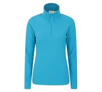 Mountain Warehouse Camber Polaire mi-zippé pour Femme - Pull Respirant Fin et Ultra-Chaud, Anti-Peluche, Pull-Over léger décontracté - Voyage, randonnée, Hiver, Sport Bleu Cobalt M