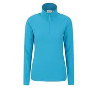 Mountain Warehouse Camber Polaire mi-zippé pour Femme - Pull Respirant Fin et Ultra-Chaud, Anti-Peluche, Pull-Over léger décontracté - Voyage, randonnée, Hiver, Sport Bleu Cobalt XXS