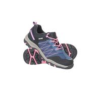 Mountain Warehouse Chaussures de Marche Stampede Enfants - Chaussures de Course à Semelle Haute Traction, imperméables, revêtement Maille & Daim - pour garçons et Filles Lilas 30.5