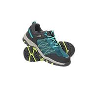 Mountain Warehouse Chaussures de Marche Stampede Enfants - Chaussures de Course à Semelle Haute Traction, imperméables, revêtement Maille & Daim - pour garçons et Filles Deux Tons Verts 34