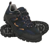 Mountain Warehouse - Chaussures de randonnée pour homme "Curlews", imperméables, en daim MW142 (44 EU) (Bleu marine)