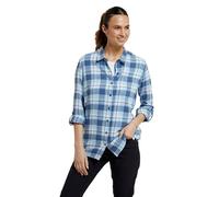 Mountain Warehouse Chemise Balsam en Flanelle brossée à Manches Longues - Chemise à Carreaux Respirante et légère pour Femme - pour Temps Froid Bleu 44