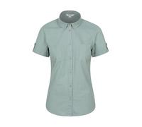 Mountain Warehouse Chemise Manches Courtes Femmes Coconut - 100% Coton, Poids léger, Chemisier Respirant, Doublure Maille - Voyage, Vie Quotidienne Kaki Clair 36
